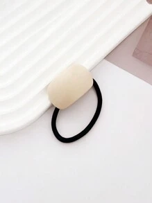 3pcs Simple & Versatile Square Milk Tea Color Hair Ties High Elasticity Ponytail Holder For Daily Use Spider Ponytail Holders Hair Elastics Hair Rubber Bands Scrunchies Hair Rope, Hair Bobbles ,Gym Sport Outfit Hair Accessories Head Accessories Elastic Band - Multicolor - View 7