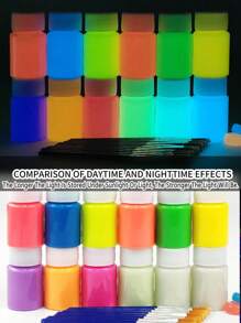 1pc 20g Waterproof Luminous Pigment Water-Based Paint Night Reflection Coating Suitable For Painting, Graffiti, Warning Sign Back To School