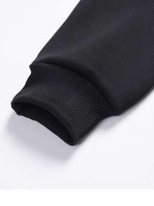 Set da abbigliamento sportivo termico per uomo, 2 pezzi composti da felpa con cappuccio e chiusura lampo e pantaloni della tuta casual da esterno per l'inverno