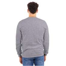 Attitude Long Sleeve Graphic Tee Shirt Humor Lettering Funny Halloween Joke Maybe Today Satan Saying Sarcastic Slogan Casual Everyday Cotton Printed Crewneck Tshirt - Sport Grey - 查看 2