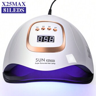 LED Nail Lamp Or Gel Nails Fast Curing Dryer With 81 LEDS 4 Timers Professional UV Light For Home Salon Nail Art Tools