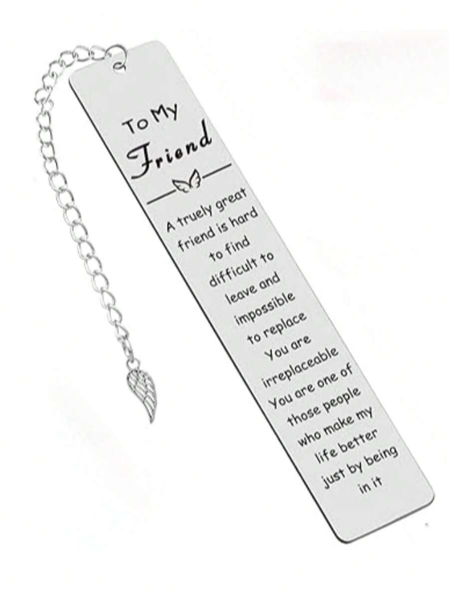 Bookmark Gift For Best Friends, Friendship Gifts For Women, Best Friend Birthday Gift, Graduation Thank You Gift, Christmas Christmas Gift, Thanksgiving Gift, Casual Cute Elegant Stainless Steel Thanksgiving Halloween Car Accessories Bag Charm Backpack For School Goth Y2k