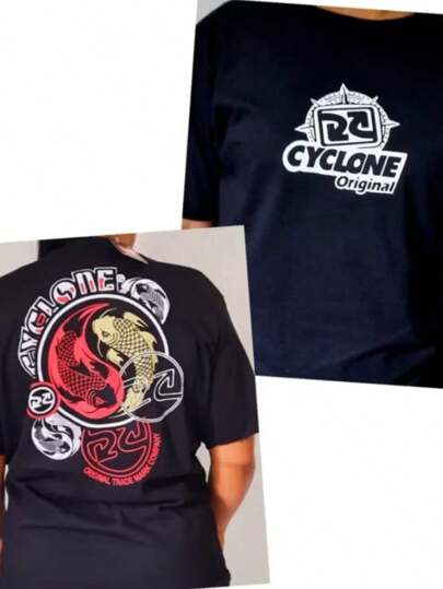 Camiseta Masculina Da Cyclone 100 % Algodão Estilo e Conforto ( Estampas Variadas )