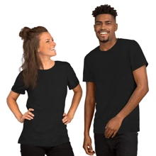 Men's Basic Round Neck T-Shirt 100% Premium Cotton Plain Shirt - màu đen - Xem 2