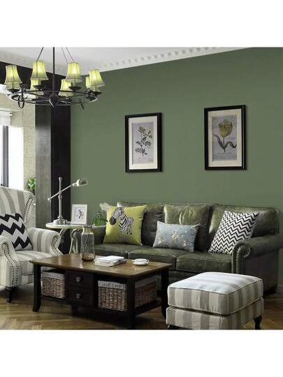 1roll Matte Groen Peel Stick Wallpaper Thickened Self Adhesive Sage Contact Paper Waterproof Removable Vinyl Textured Shelf Liner Cabinet Bedroom,Renovation Stickers Wand Panels,Wall Paper, Wallpapers, ation Items Refresh Your Home,Rama Birthday Graduation view 6