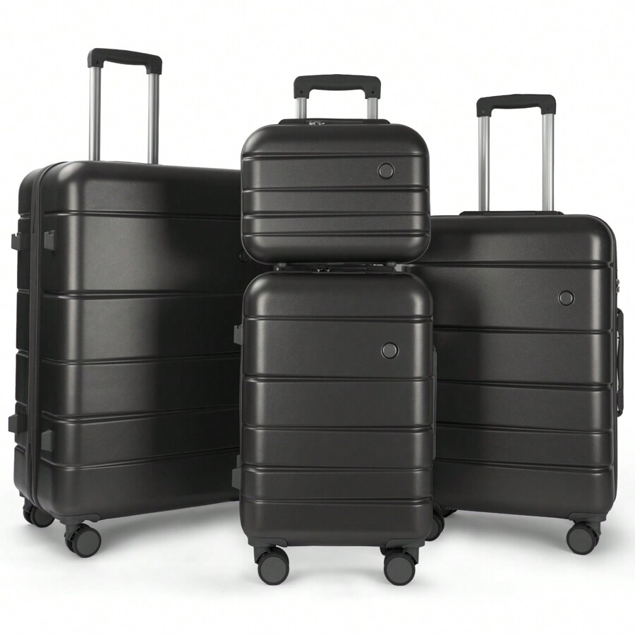 Best Choice For Long Vacation Luggage Set 4 Piece Luggage ABS Hardshell