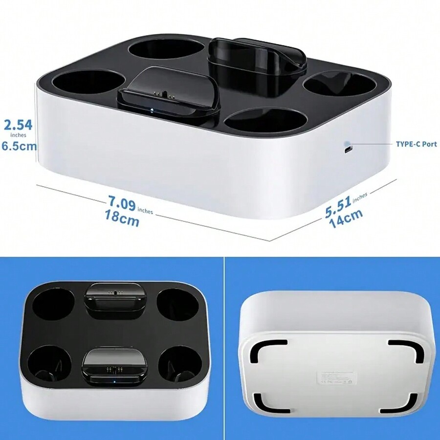 Estación de carga rápida para control de PS5 con chip de seguridad y