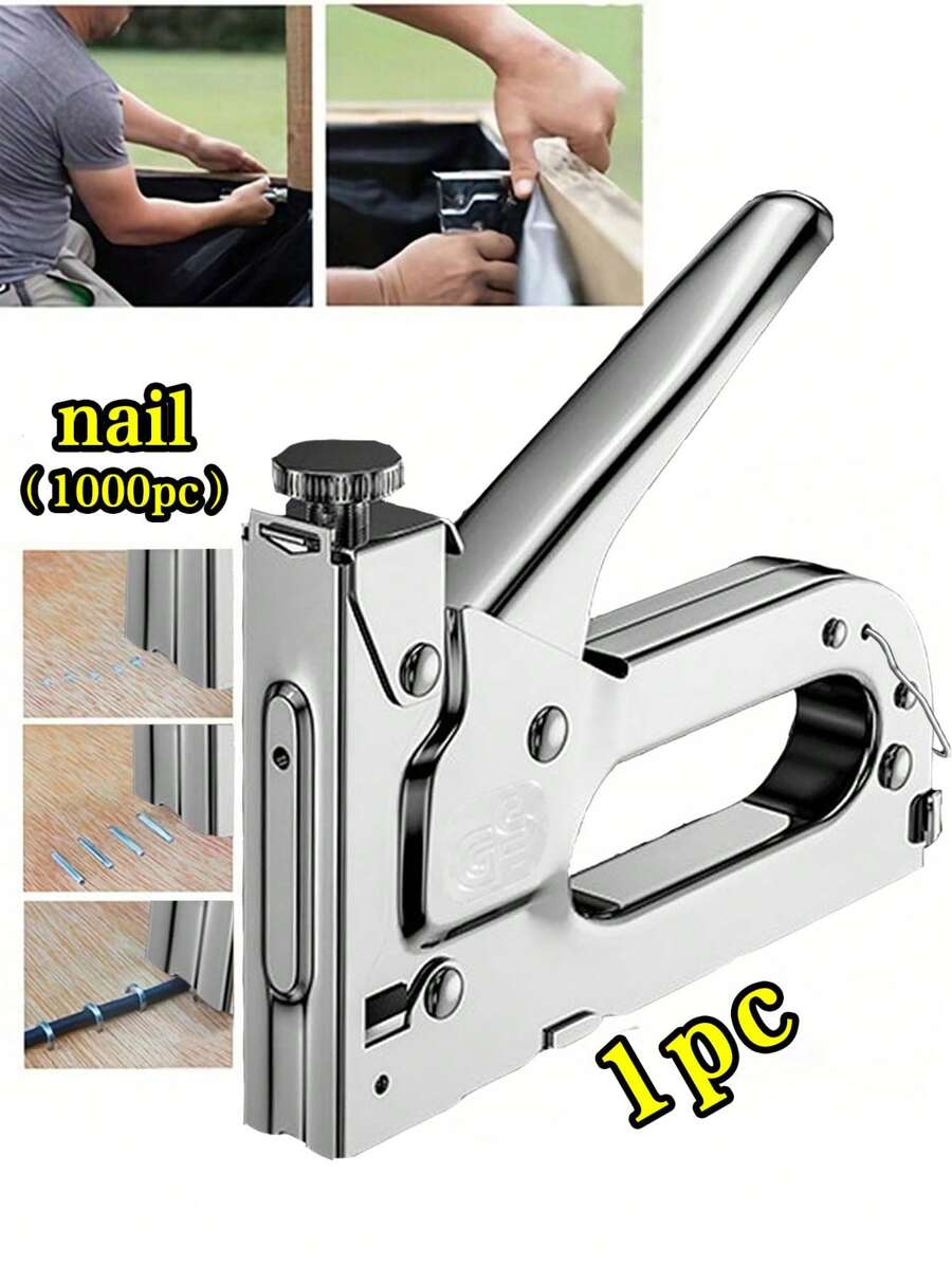 1000 件，射钉枪钉，射钉枪配件，U 形钉，T 形钉，门钉，适用于木材、不锈钢、金属、木工手动工具、家居/DIY、万圣节装饰固定配件