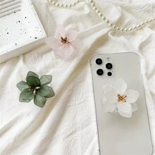 花手机气囊支架棒式伸缩桌面看剧支撑架纯莲花色兼容、Android手机，生日、家人、朋友的礼物推拉式手机握把、手机支架、手机配件