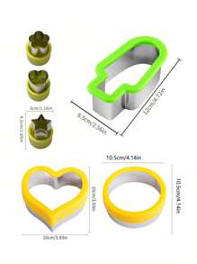 3 件/4 件印花蔬菜水果雕刻模具，蝴蝶形模具