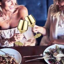 2 件/1 套，18 盎司/500 毫升，304 不锈钢高脚红酒杯，金色、黑色、玫瑰金色，适用于葡萄酒、香槟、威士忌、鸡尾酒、果汁饮料、户外野餐，适用于酒吧、KTV、餐厅、酒店俱乐部、派对、家庭厨房、可用洗碗机清洗、葡萄酒储存容器、房间装饰，可用于饮用水、咖啡等，适用于厨房、餐厅、酒吧、派对、聚会、男友礼物、父亲礼物、圣诞派对、圣诞装饰礼物、情人节礼物、派对、生日装饰