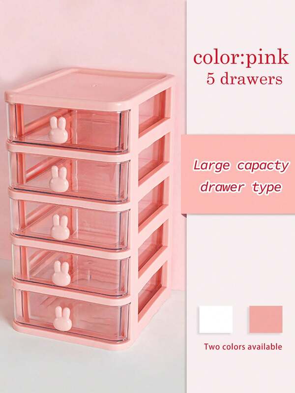 5-Tier Mini Desktop Storage Box, Multi-Layer Student Dorm Stationery Box, Stationery Rack, Cosmetic Storage Box, Toy Box, Display Shelf, Dustproof & Waterproof, Easy To Organize, Suitable For Office Desk, Dorm, Bedroom, Study Desk, Pencils & Small Items, Applicable For Campus Life, Jewelry Hobbyists