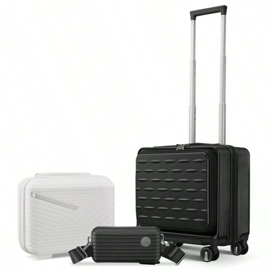 18" Carry On Luggage With Front Open Door &Laptop Interlayer, Hard