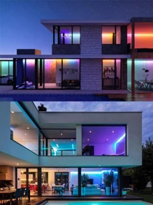 1pc 1m/5m/10m//15m/20m RGB 5050 LED Strip Light, Dimmable Color Changing Rope Lights With Switch Control For Home Decoration, Party, Kitchen, TV Backlighting