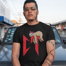 Playera CT Perezosa con Moño Corridos Tumbados para Mujer - Negro - Ver 3