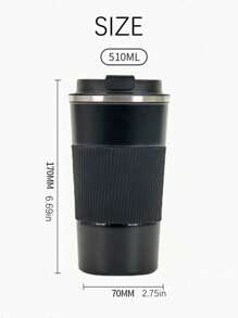 1 件装不锈钢咖啡杯保温杯防漏双层咖啡杯防滑旅行车载保温瓶 - 彩色 - 查看 8