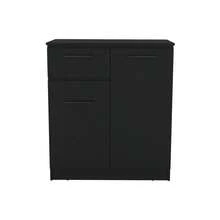 Idaho Dresser With 2-Door Cabinets And Drawer -Black - Đen + Ván dăm + Ván dăm như hình - Xem 2