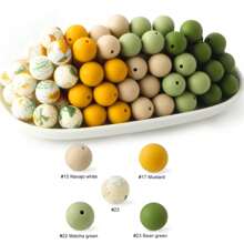 50 Piezas Cuentas de silicona de 15mm de varios colores, cuentas de silicona a granel para hacer llaveros, cuentas de silicona para hacer pulseras y collares, y cuentas de silicona redondas para bolígrafos