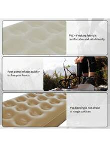 Naturehike 晨静C20单人PVC充气床垫适用于户外露营、沙滩、室内办公室、多场景使用 - 彩色 - 查看 7