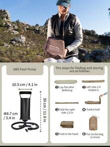 Naturehike 晨静C20单人PVC充气床垫适用于户外露营、沙滩、室内办公室、多场景使用 - 彩色 - 查看 9