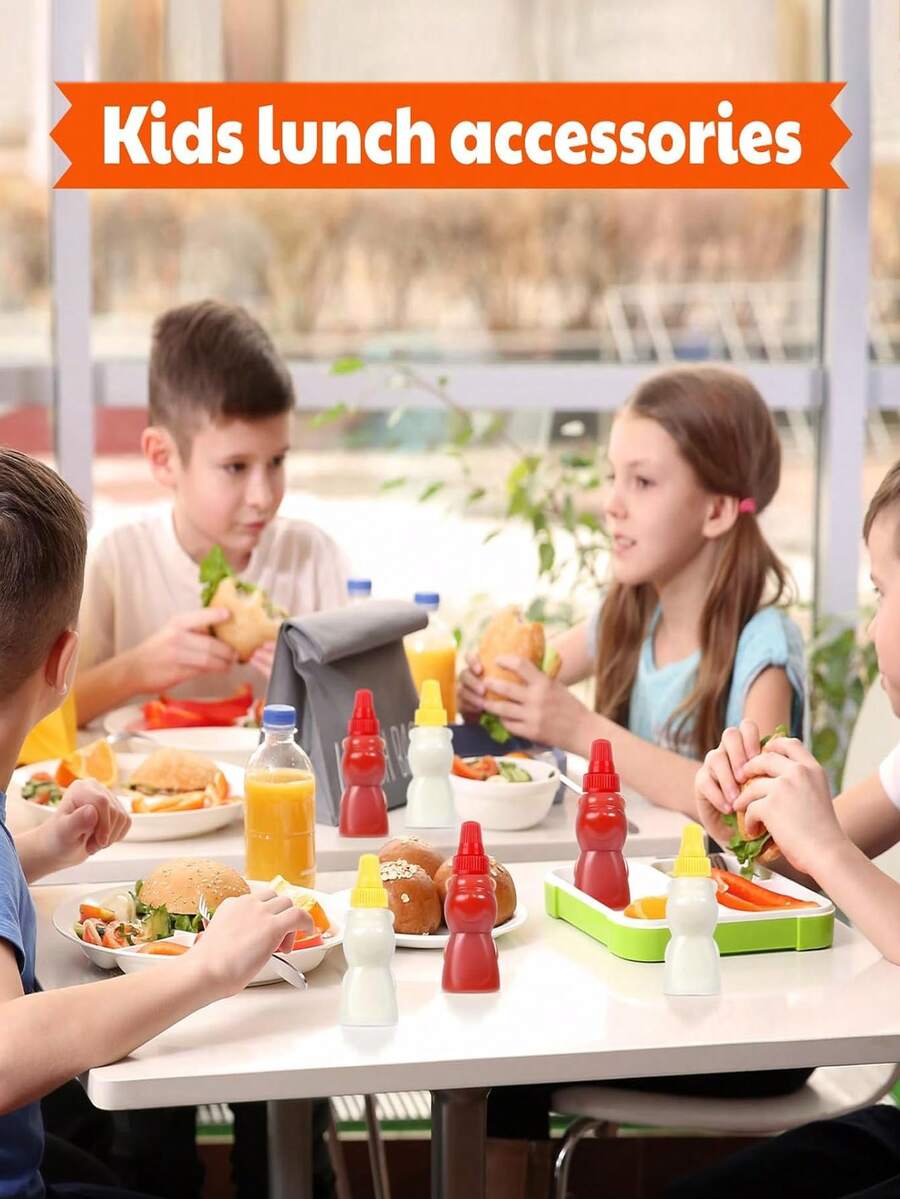 1pc Mini Ketchup Bottle, Plastic Salad Honey Mustard Sauce Seasoning