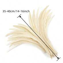 20 piezas Plumas de gallo artificiales de 25-45 cm para accesorios de decoración del hogar, ropa de boda DIY y complementos para el cabello