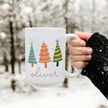 1 件圣诞节定制彩色圣诞树杯，可爱杯子，彩色圣诞树杯，圣诞节家居装饰，完美的圣诞礼物创意 - 彩色 - 查看 11