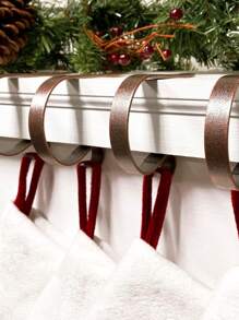 Gói 4 (Sắt rèn) - Treo tất Giáng sinh an toàn và chắc chắn trên lò sưởi dày tới 3 inch, Nhà, Trang trí Giáng sinh, Giáng sinh - Nhiều màu - Xem 5