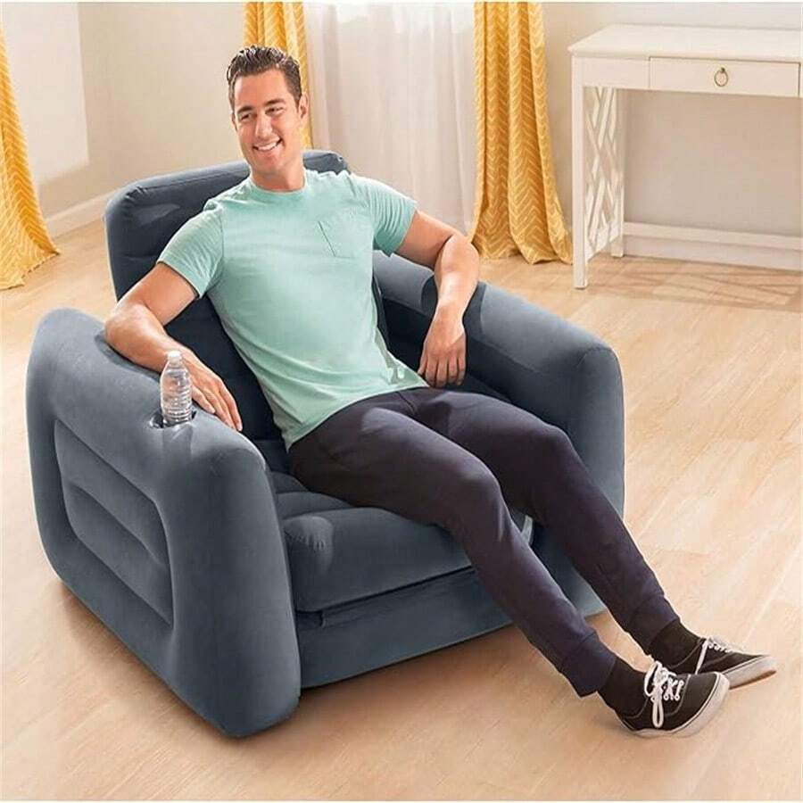 Inflatable PullOut Sofa Chair Sleeper That Works As An Air Bed