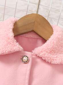 年轻女孩休闲优雅蝴蝶结腰双面夹克，粉色，2024 秋冬新款 - 粉色 - 查看 2