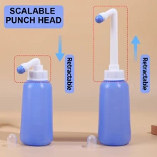 Portable Bidet Sprayer Travel Bidet Bottle Personal Hygiene Cleanser For Postpartum Care, Unscented Nylon, Handheld Peri Wash With Telescopic Water Pipe, No Power/Battery Required, 350/500ML,3 Colors Available - Multicolor - View 6