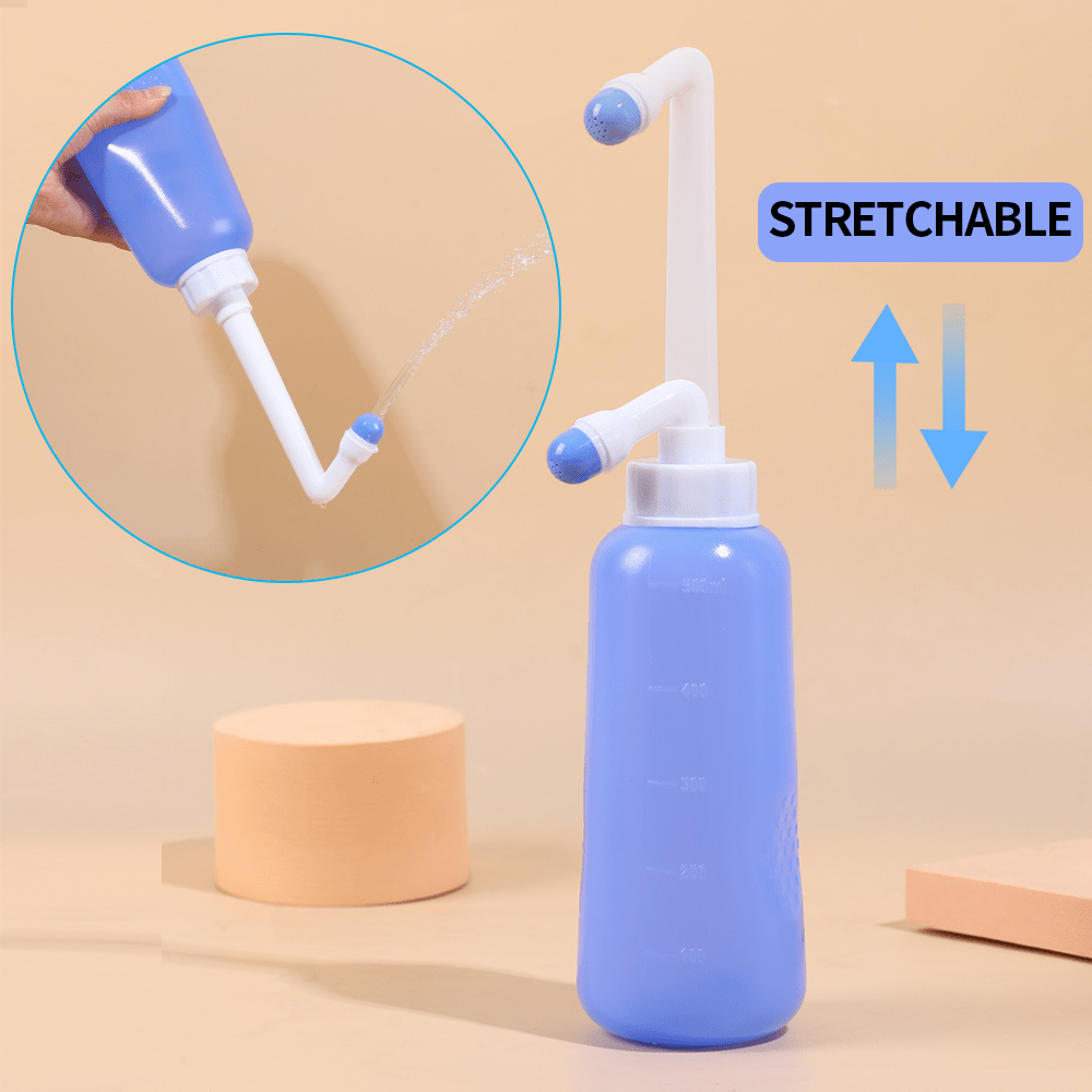 Portable Bidet Sprayer Travel Bidet Bottle Personal Hygiene Cleanser For Postpartum Care, Unscented Nylon, Handheld Peri Wash With Telescopic Water Pipe, No Power/Battery Required, 350/500ML,3 Colors Available