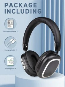 Gerripuer New Bluetooth Headphones, HIFI High-Definition Call, Comfortable Headband, MP3 Music Player, Phone Compatible, Foldable Rotatable Retractable Type-C, Metal Texture, High-End Business Gift, Wireless Bluetooth Headphones - Black - View 10