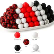 50 Piezas Cuentas de silicona de 15mm de varios colores, cuentas de silicona a granel para hacer llaveros, cuentas de silicona para hacer pulseras y collares, y cuentas de silicona redondas para bolígrafos