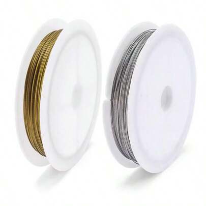 QIAO 0.3-0.6mm Stainless Steel Bead String Wire Gold Plated Jewelry Wire For Jewelry Making DIY Necklace Bracelet Bead Craftwork