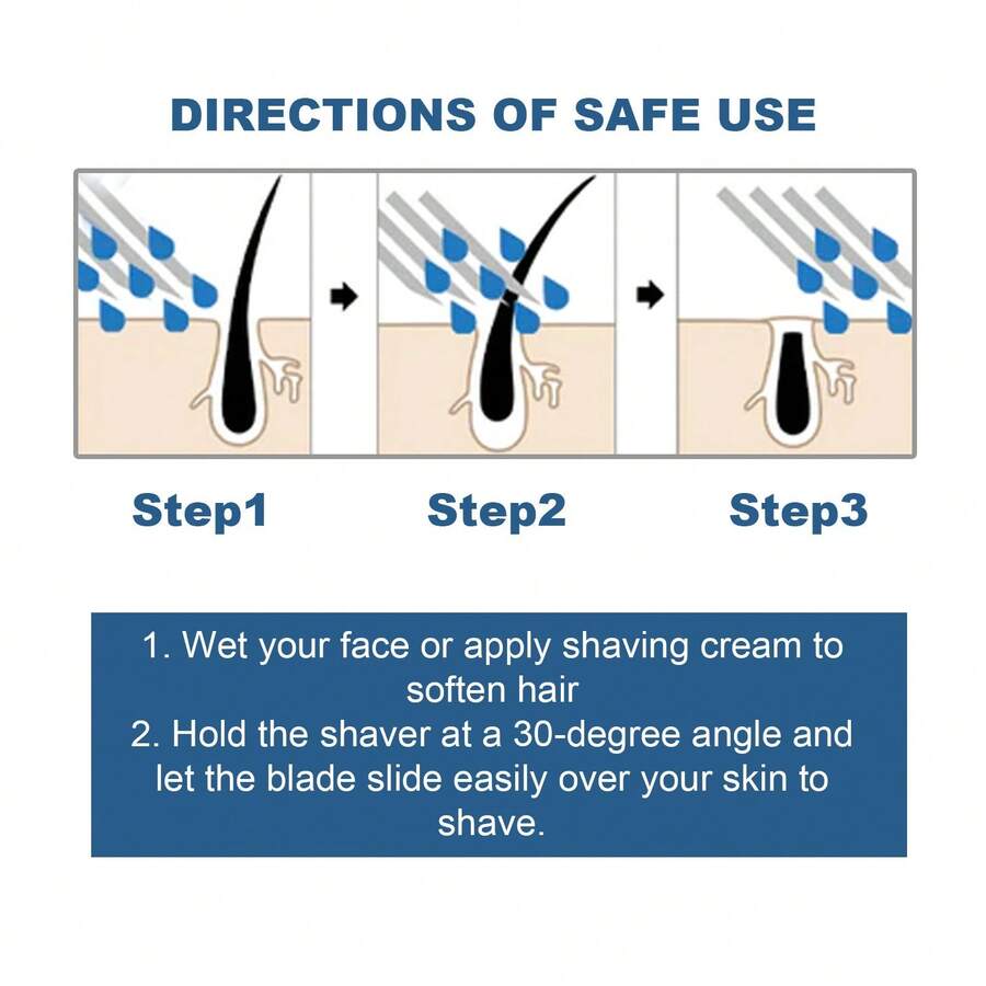 Men's Shaver, Facial Hair Trimmer, Portable Travel Razor SHEIN