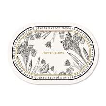 Miếng lót ly PU họa tiết hoa đen trắng kiểu Pháp, chống thấm nước, chống dầu, chịu nhiệt, miếng lót đĩa - Nhiều màu - Xem 16