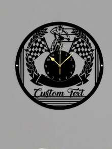 An Ironwork Biker Metal Clock Wall Art Personalized Can Be Customized Name Car Motorcycle Farmhouse Style Wall Art Decorative Living Room Office Decorative Metal Art Gifts Birthday Graduation - Black - View 10