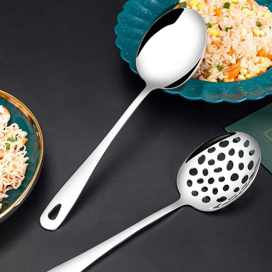 Jumbo Stainless Steel Serving Spoon, Extra Long Handle For Buffet