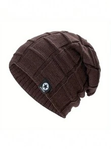 1顶男童加厚柔软弹力针织帽，儿童保暖冬帽，适合女孩冬季节日礼物 - 1PC - 查看 9