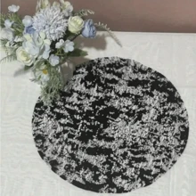 12pcs/24pcs/50pcs/100pcs/150pcs Gold Foil Mesh Placemats, Disposable Placemats For Christmas, New Year, Wedding Season, Birthday Party, Dining Party, Holiday Home Decor, Tableware Set, Table Decoration