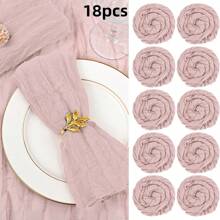 6/12/18/24/30 Pieces Purple Gauze Cheese Cloth Napkins, Multi-Color Optional Cheese Cloth Napkins Bali Cheese Cloth Napkins, Rustic Bohemian Lavender Napkins, Lavender Napkins For Family Dinners, Restaurants, Wedding Receptions, Dinners, Holiday Parties, Table Decorations