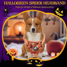 1pc Premium Quality Pet Harness With Christmas, Halloween Pumpkin, Bat Pattern Decoration, Suitable For Small, Medium, Large Cats & Dogs