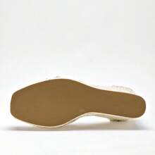 10cm Jute Platform For Women With Ribbon 126098 Beige Color