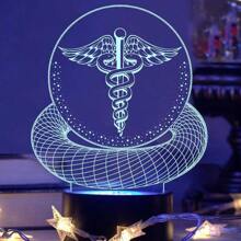 LED Light Medical Medicine, Law, Decoration, Acrylic - 黑色底座 - 7 種 RGB 顏色 - 查看 1