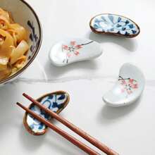 1pc Ceramic Chopstick Rest, Japanese Style Luxury Chopstick Holder, Delicate Cute Chopstick Stand Christmas Gift - Multicolor - View 4