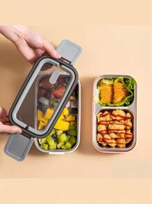 IMPORTEEK Contenedor Lonchera Box Lunch Topper Acero Termica Hermetico + Cuchara Tenedor - Rosa - Ver 8