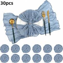 6/12/18/24/30 Pieces Purple Gauze Cheese Cloth Napkins, Multi-Color Optional Cheese Cloth Napkins Bali Cheese Cloth Napkins, Rustic Bohemian Lavender Napkins, Lavender Napkins For Family Dinners, Restaurants, Wedding Receptions, Dinners, Holiday Parties, Table Decorations