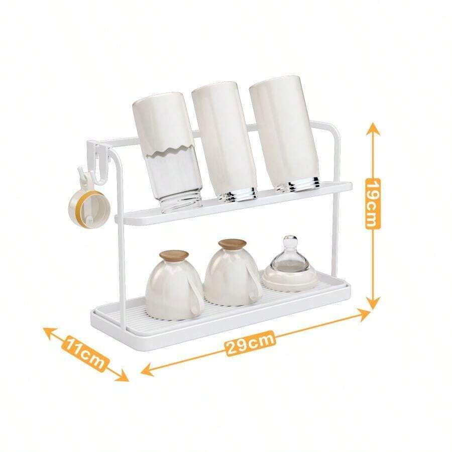 Mug Rack Cup Holder Storage Organizer Shelf For Water Mugs Tea Cups ...