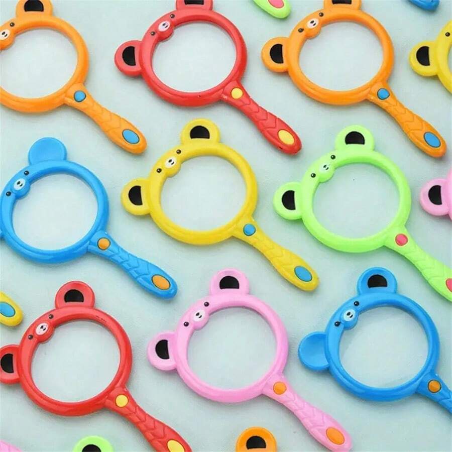 6pcs Portable Magnifying Glass, School Science Experiment Tool For